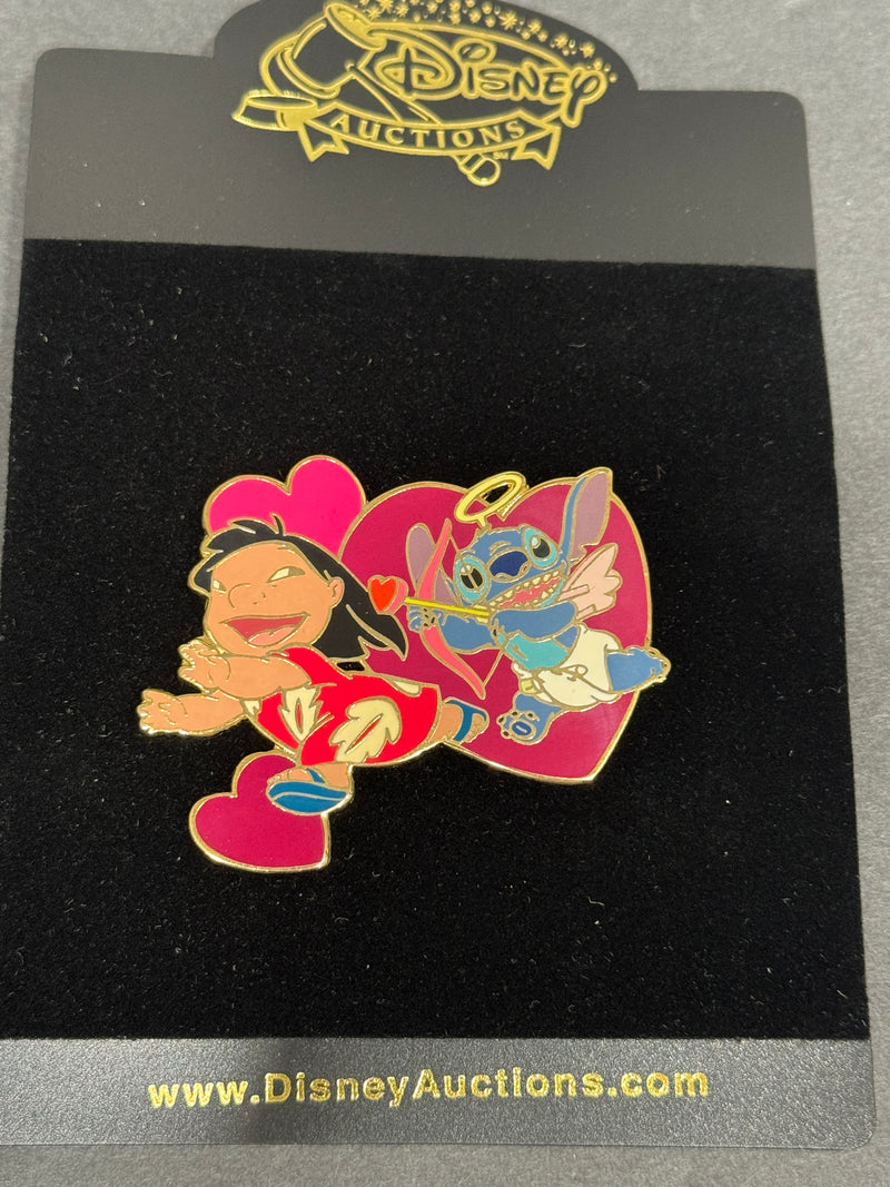 Disney Auctions Lilo & Stitch Valentine Duos Cupid Pin LE 100 – 2005 – Original Card