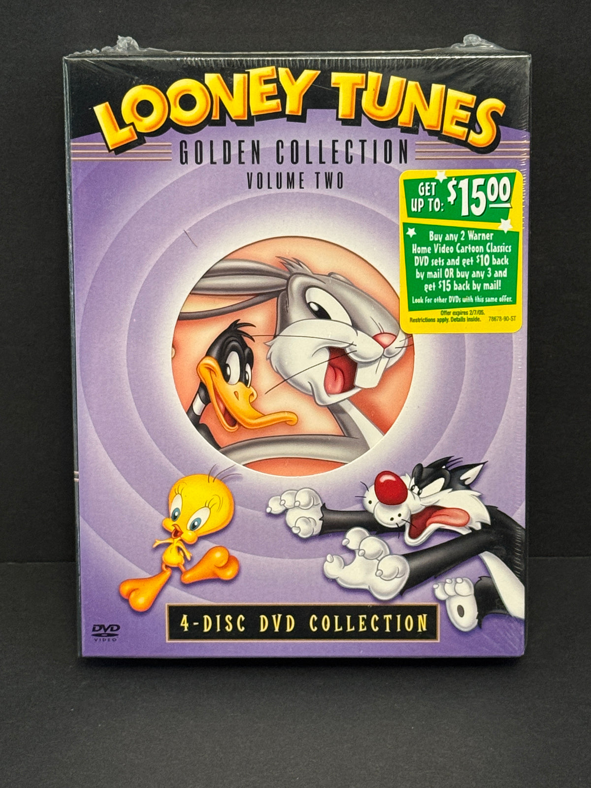 Looney Tunes Golden Collection Volume 2 DVD 4-Disc Box Set New Sealed Hype Sticker