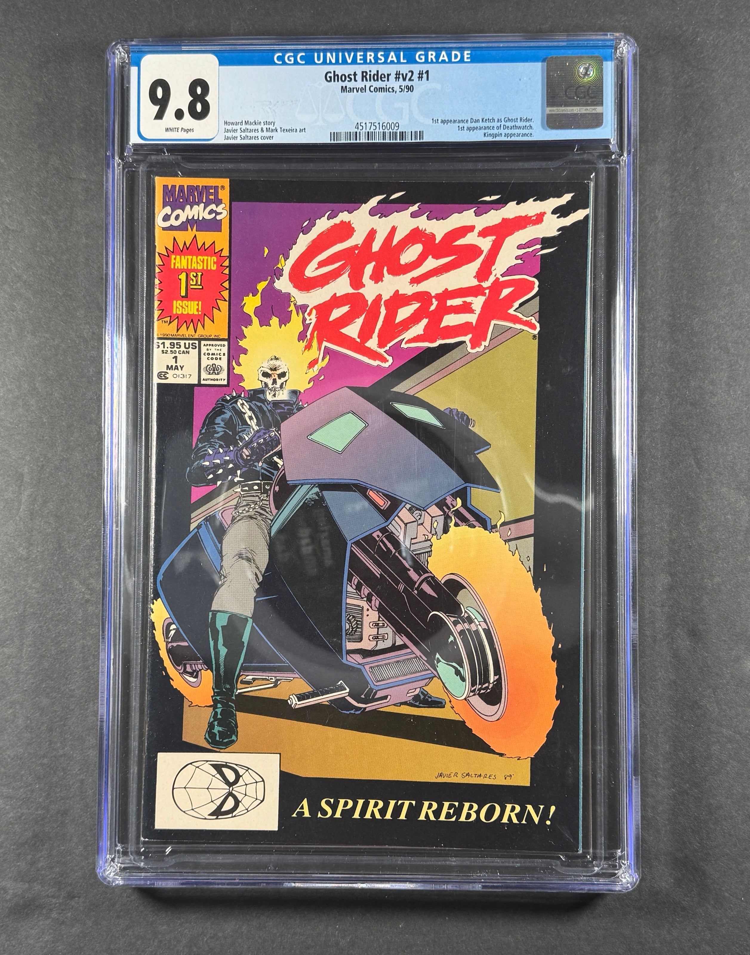 Ghost Rider #1 (1990) CGC 9.8 White Pages – 1st Dan Ketch as Ghost Rider
