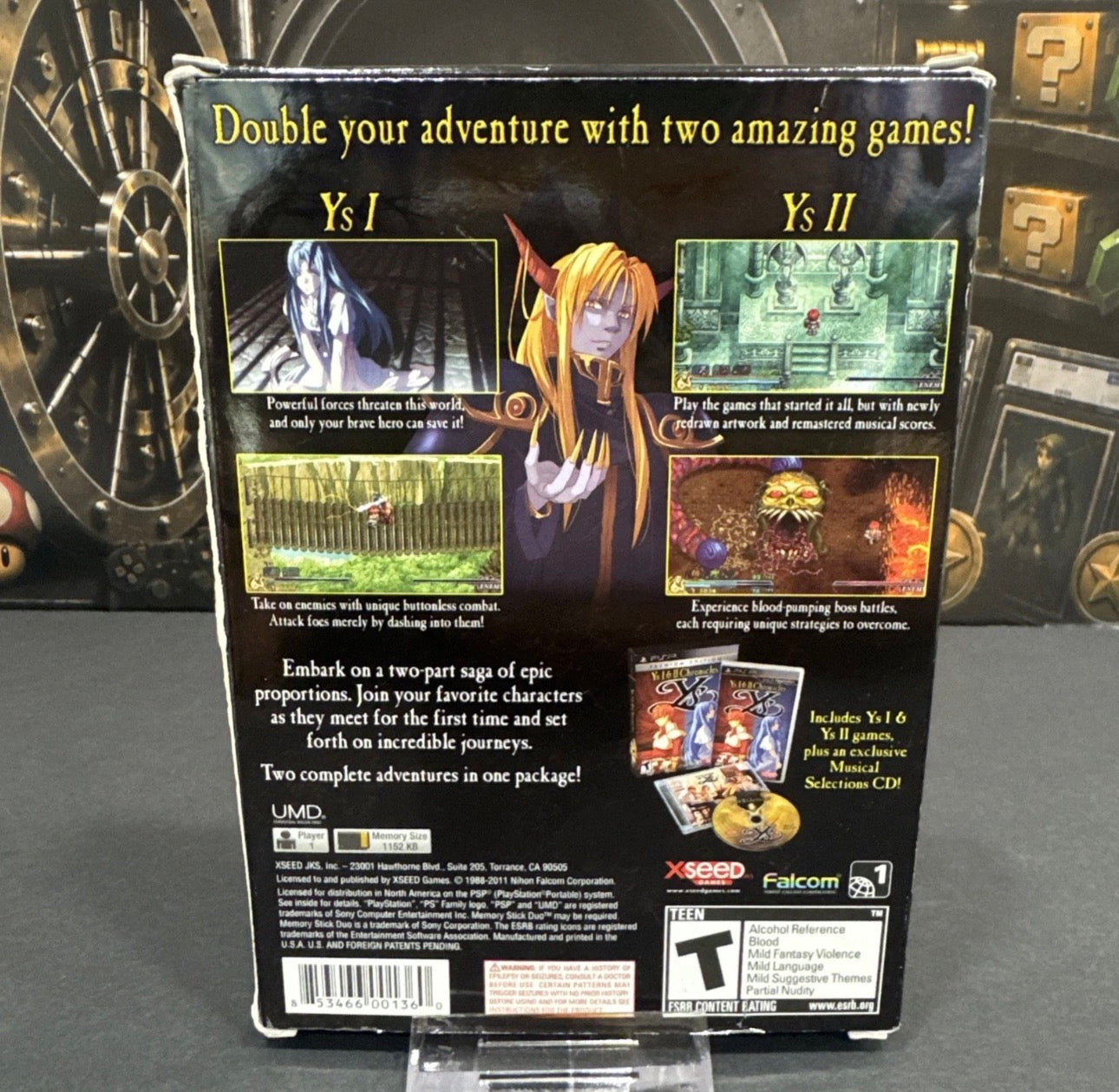 PSP Ys 1 & 2 Chronicles Premium Edition Complete Sealed Game & CD Outer Box Open