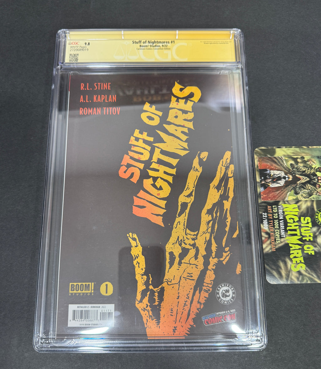 Stuff of Nightmares #1 (CGC 9.8) - Signed by Tyler Kirkham NYCC Virgin Variant