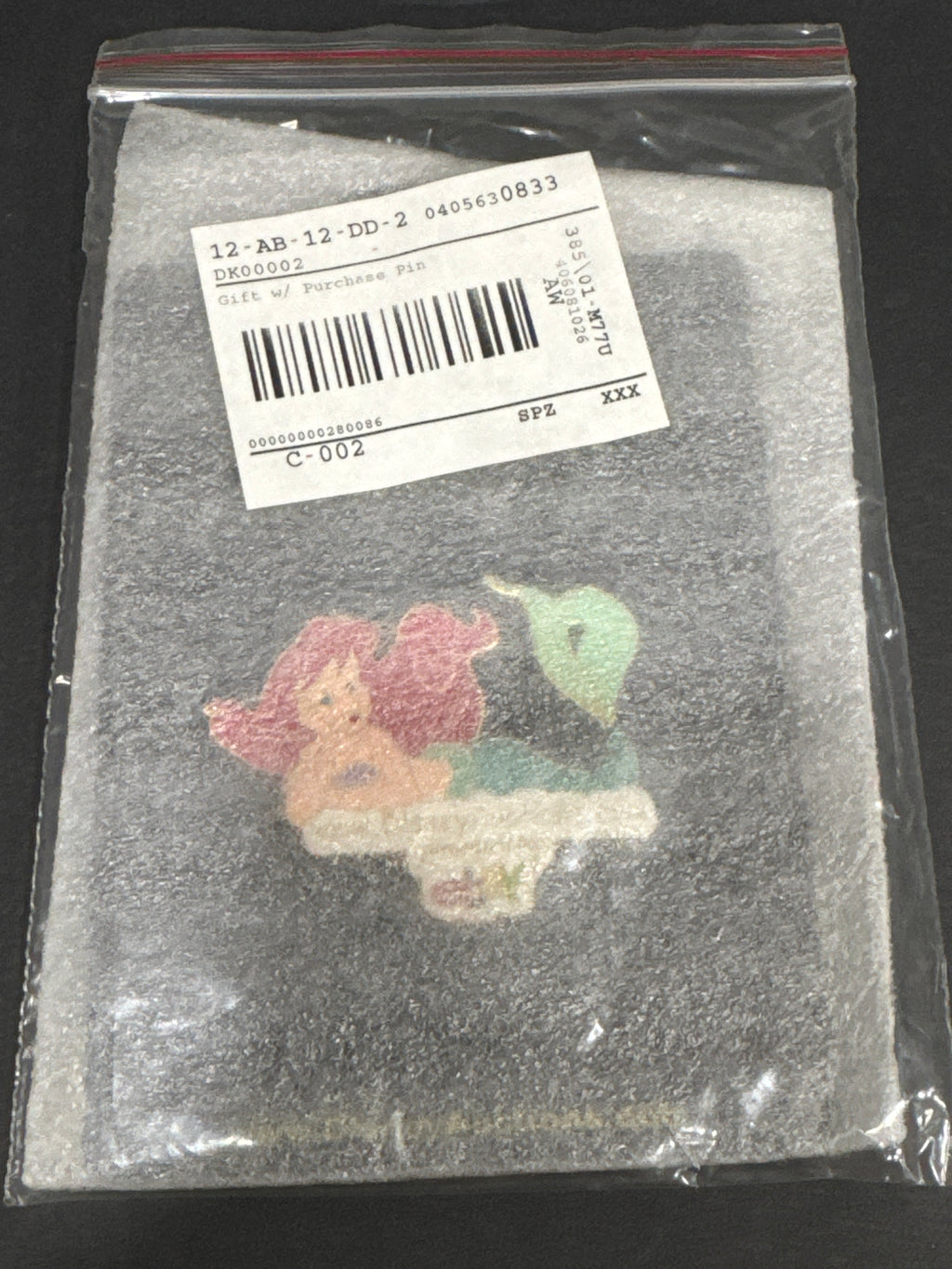 Disney Auctions Ariel & DA.com Logo Pin LE 2500 (2004) – Original Card