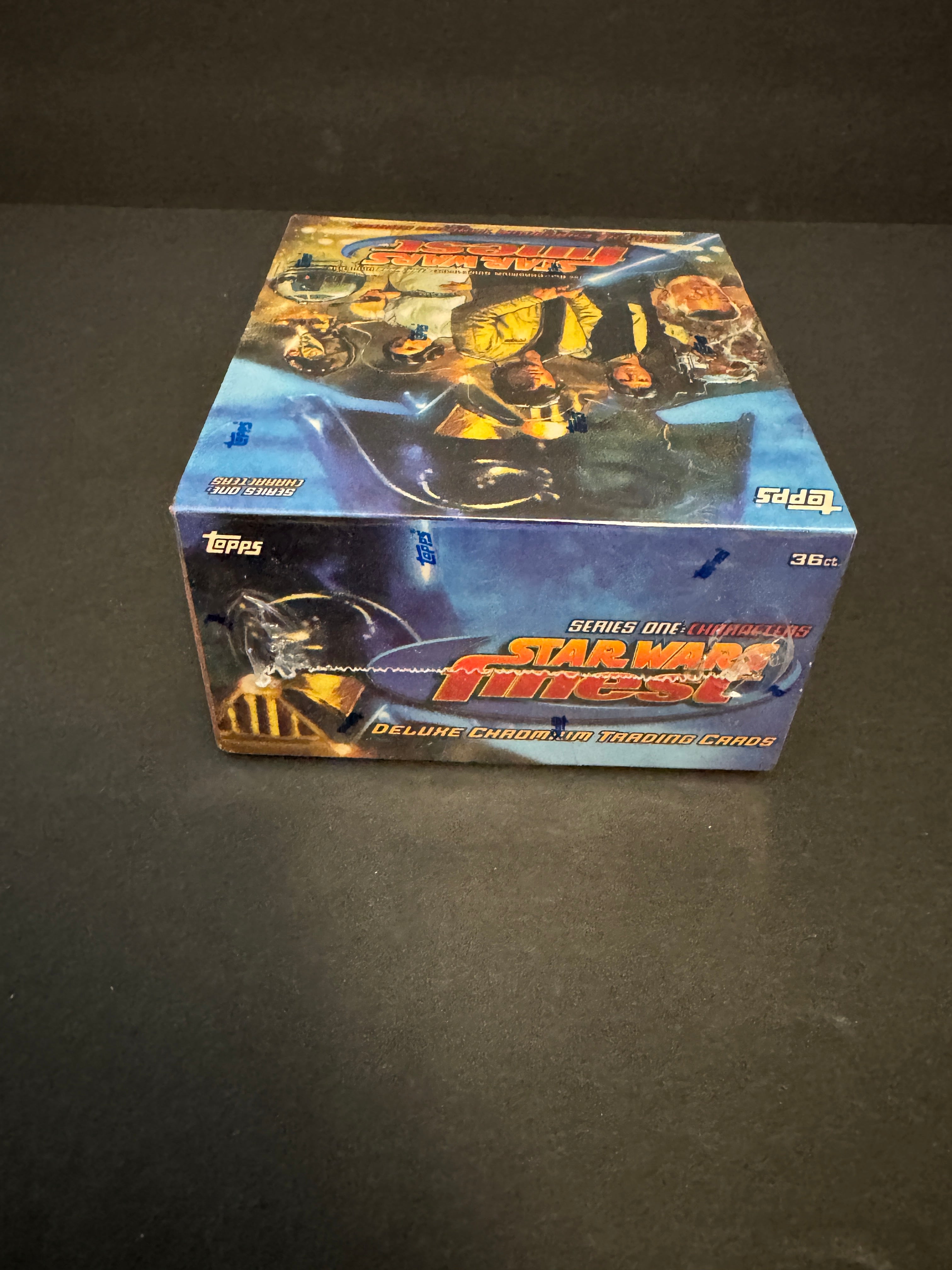 1996 Topps Finest Star Wars Series 1 Characters Deluxe Chromium Trading Cards Hobby Box (36 Packs)
