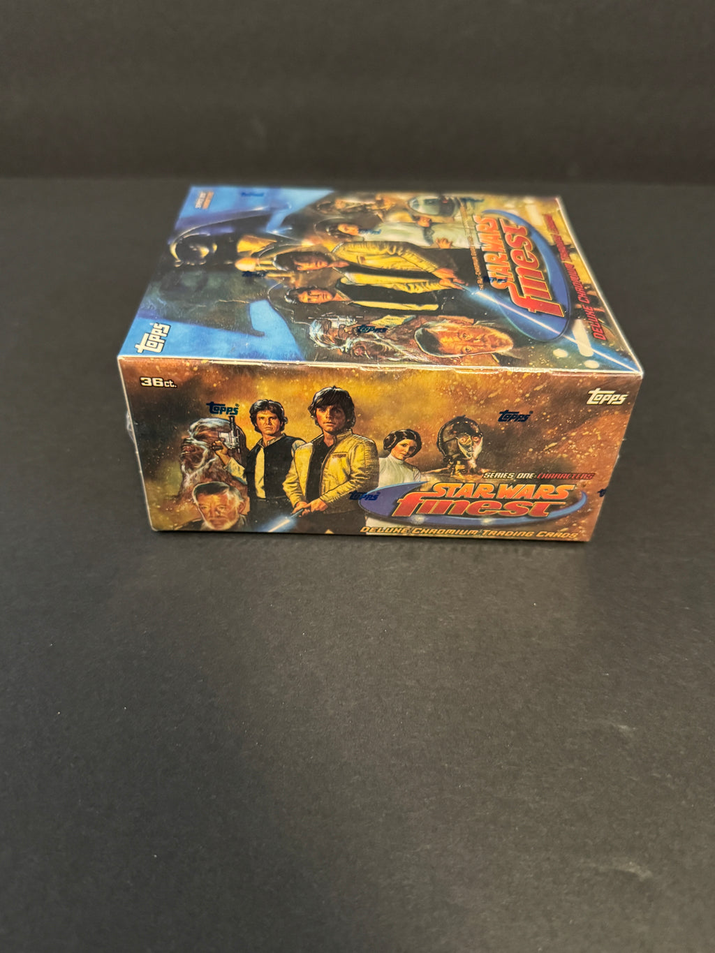 1996 Topps Finest Star Wars Series 1 Characters Deluxe Chromium Trading Cards Hobby Box (36 Packs)
