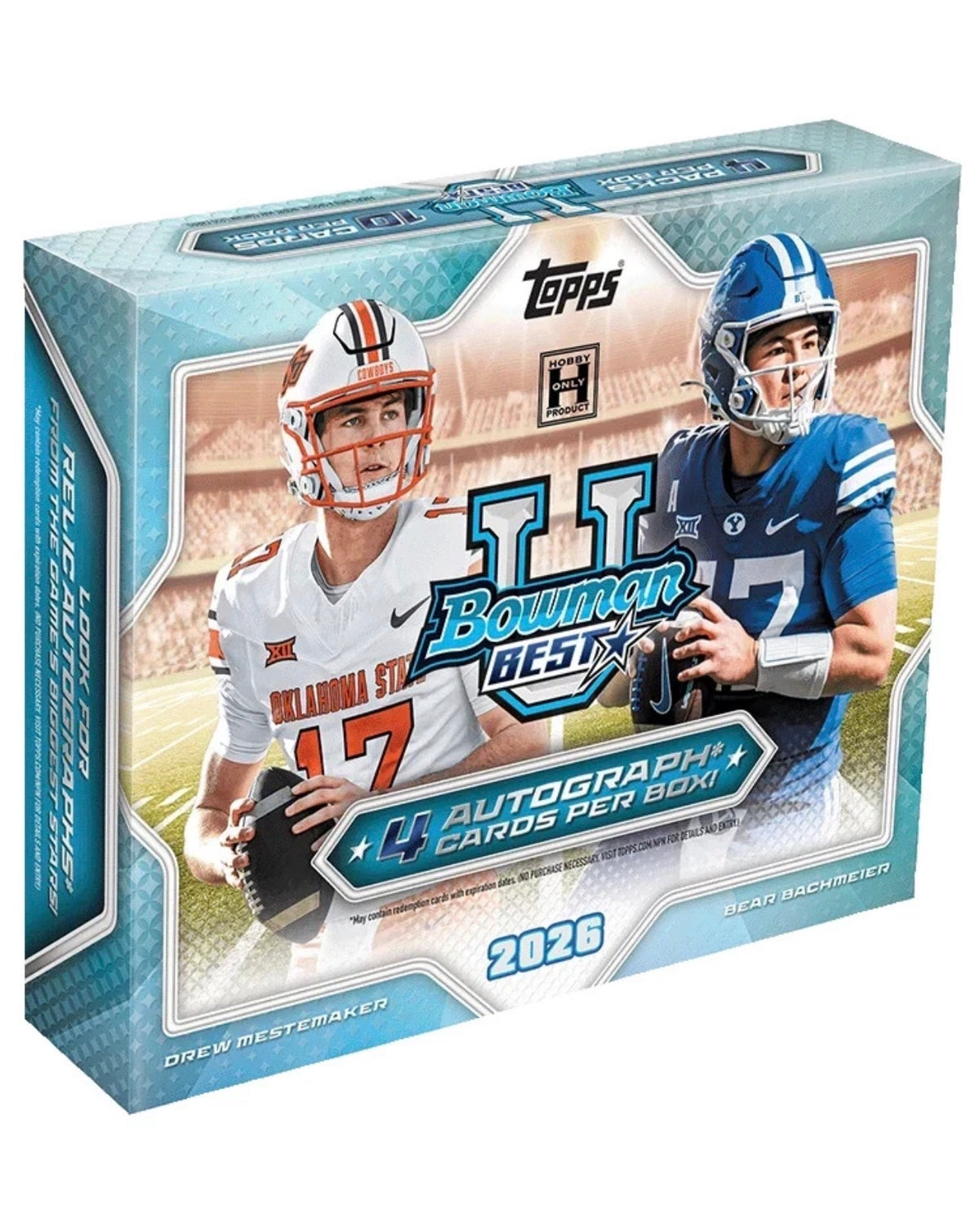 2026 Bowman University Best Football Hobby Box – 4 Autographs – Preorder