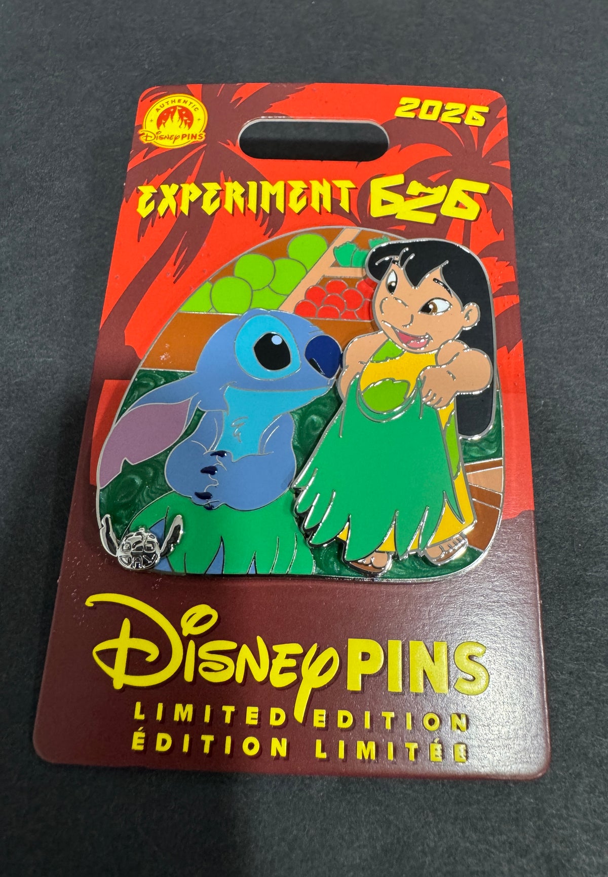 Disney Parks Lilo & Stitch Hula Dancing Experiment 626 Day 2026 Pin (LE 4000)