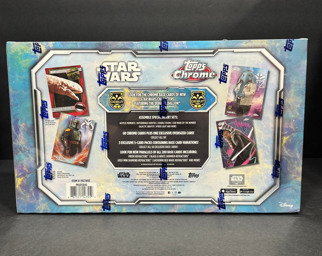 2025 Topps Chrome Star Wars Super Box Costco Exclusive – Factory Sealed