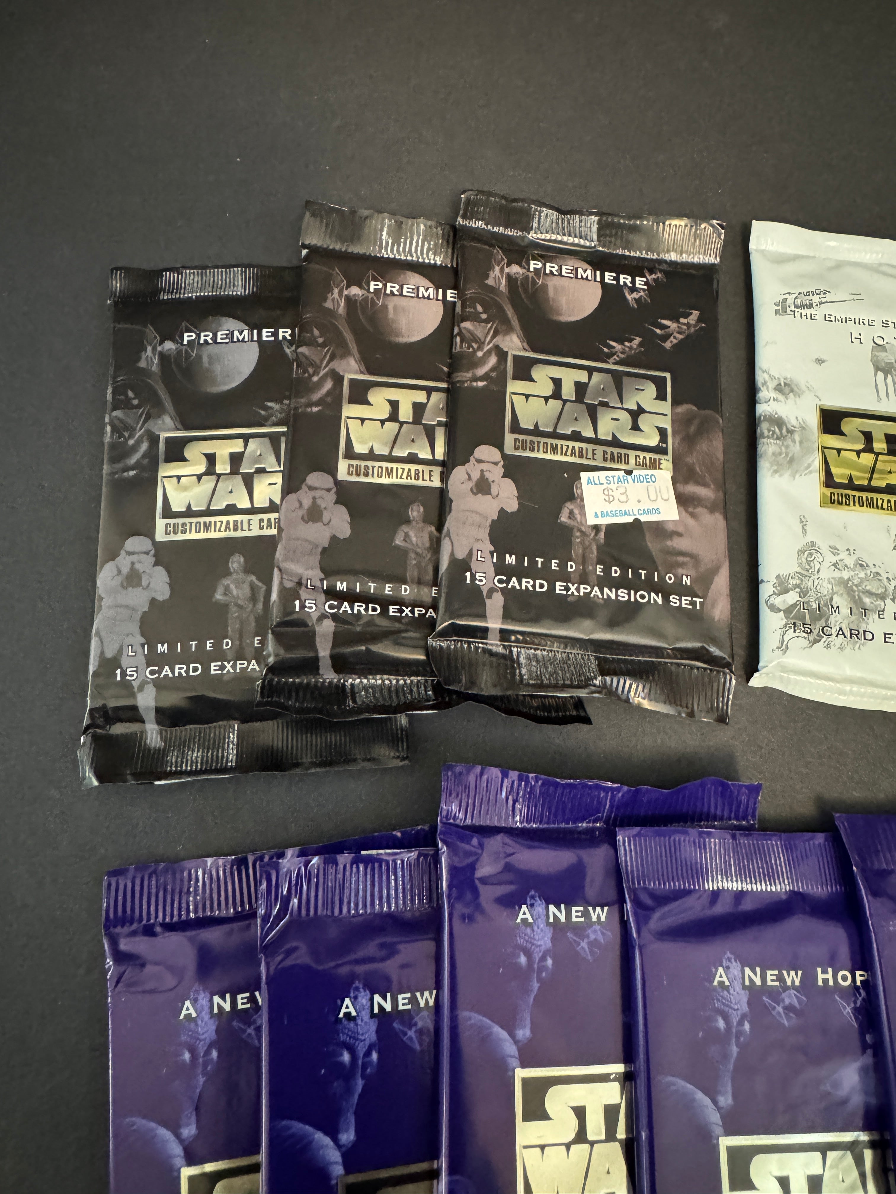 Vintage Star Wars CCG Decipher Limited Edition Sealed Booster Pack Lot (12 Packs)