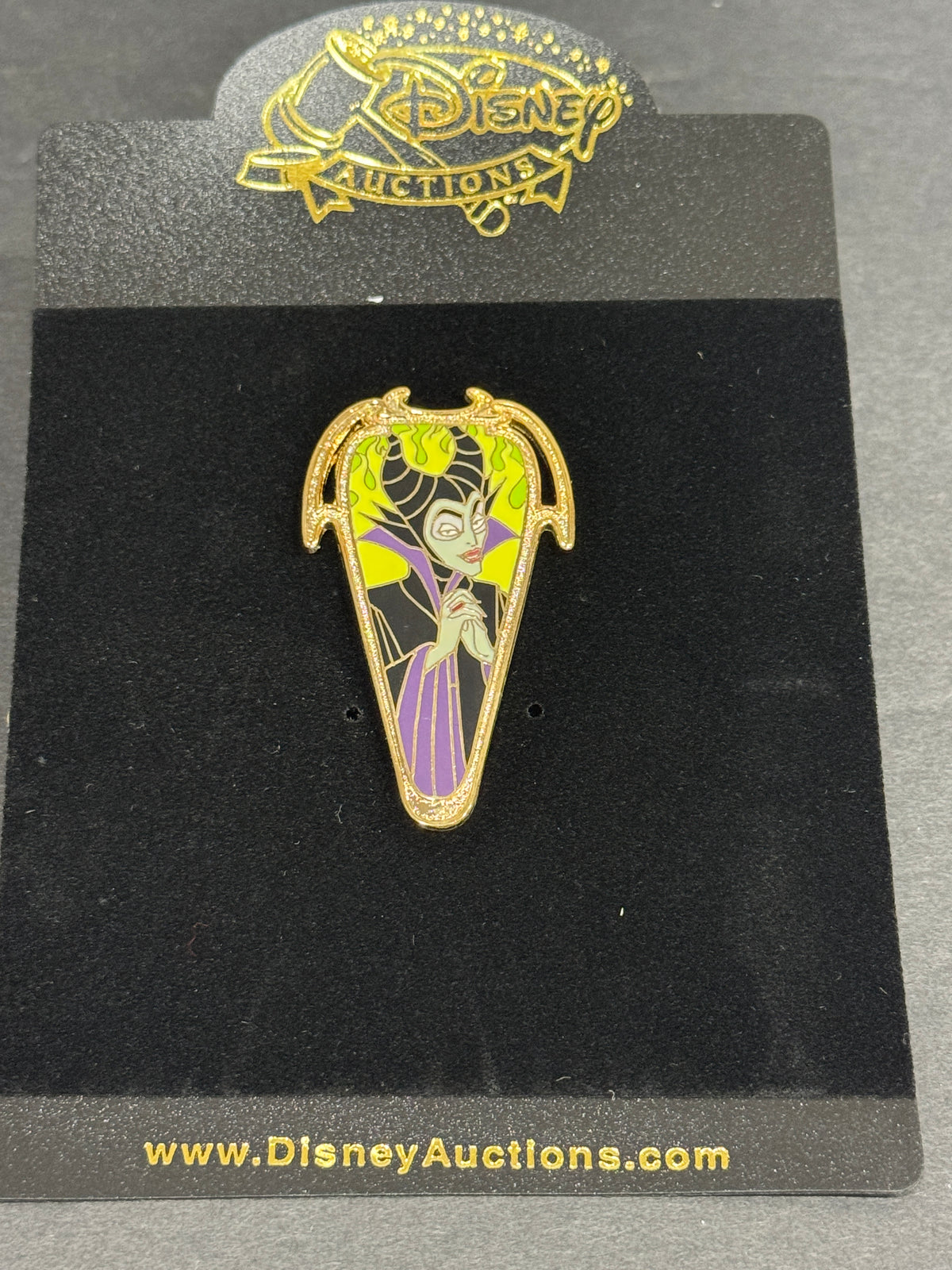 Disney Auctions Art Nouveau Maleficent Pin LE 1000 Original Card PP28887