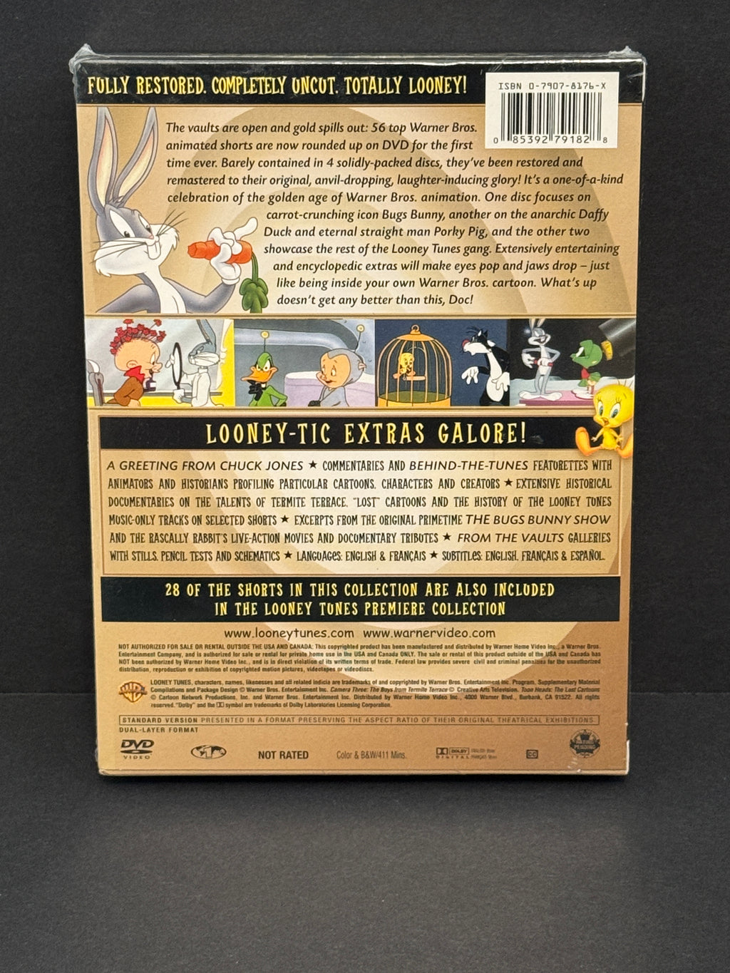 Looney Tunes Golden Collection Volume 1 DVD 4-Disc Box Set New Sealed Vintage Sticker