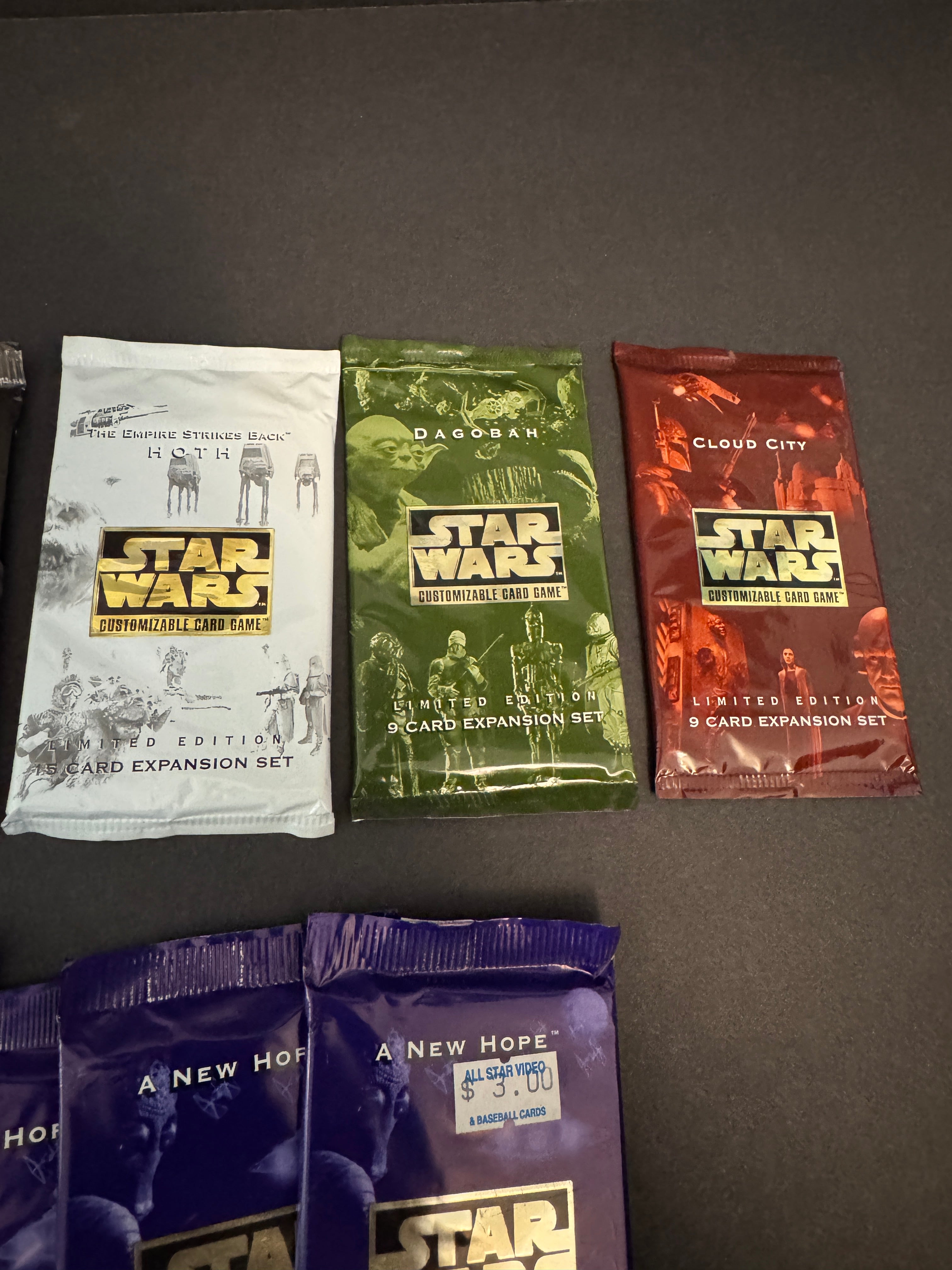Vintage Star Wars CCG Decipher Limited Edition Sealed Booster Pack Lot (12 Packs)