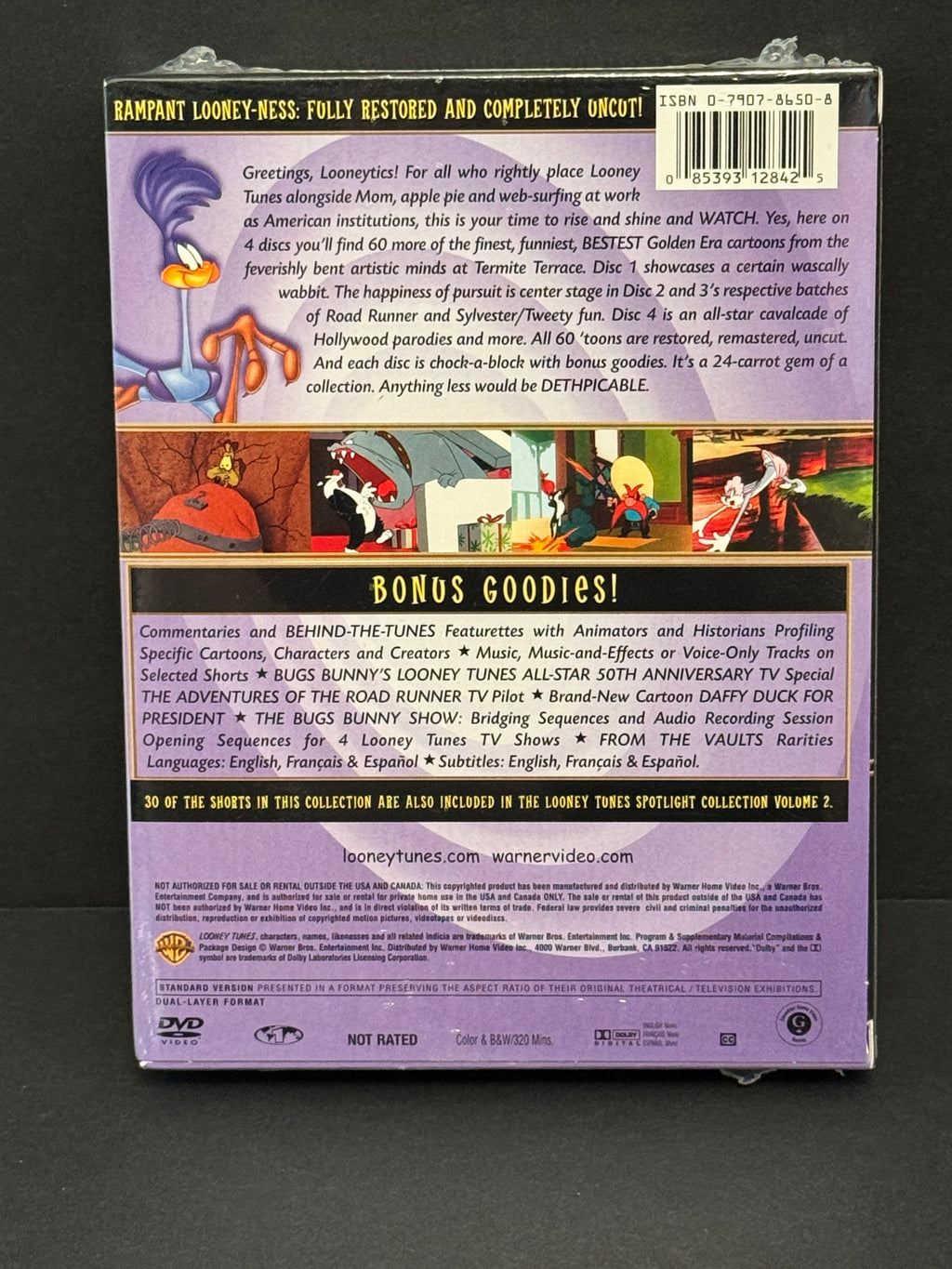 Looney Tunes Golden Collection Volume 2 DVD 4-Disc Box Set New Sealed Hype Sticker