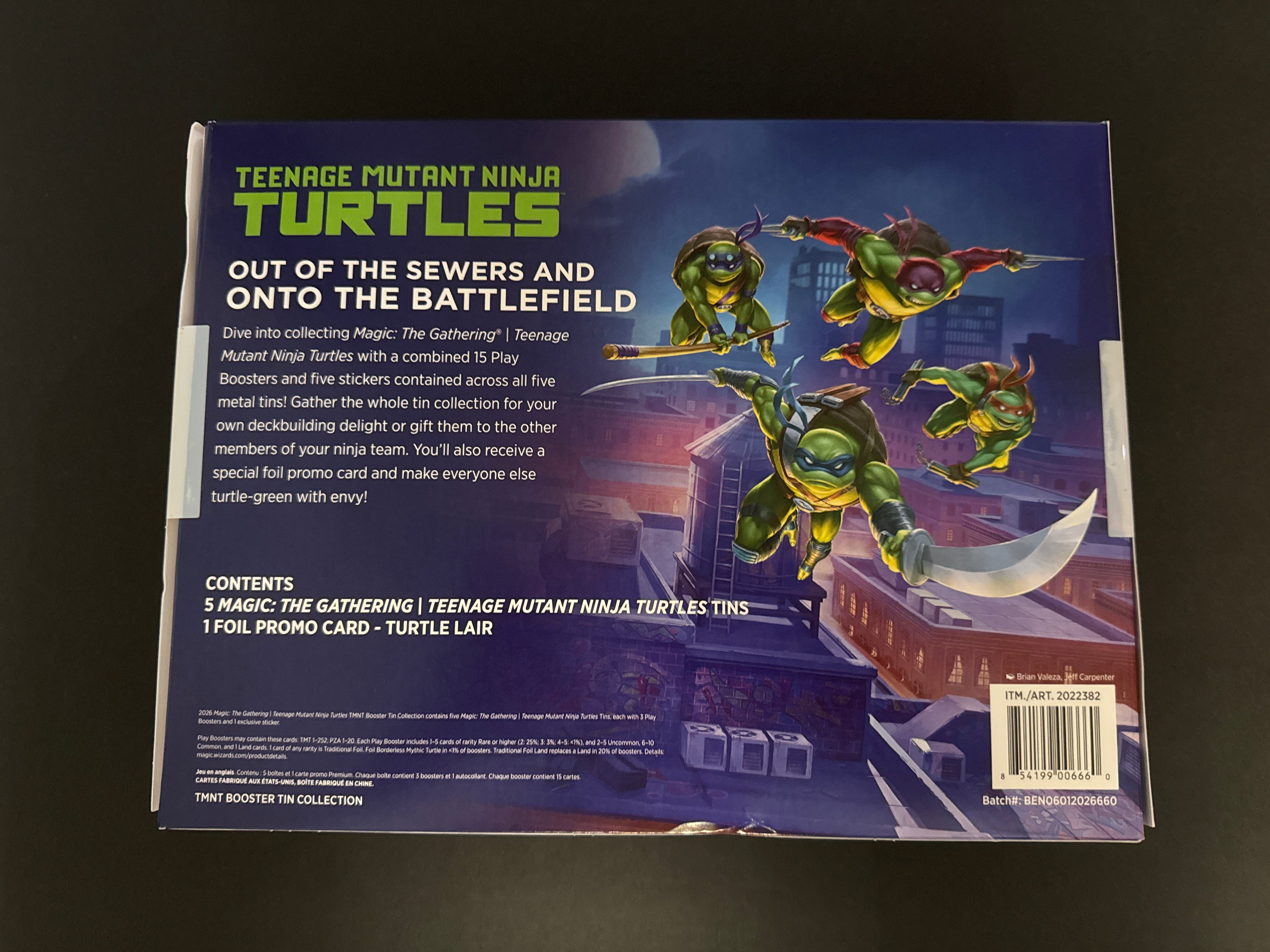 Magic the Gathering TMNT 5 Tin Booster Collection 15 Play Booster Packs Sealed