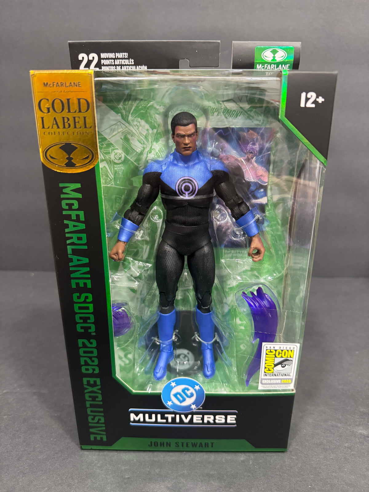 McFarlane DC Multiverse John Stewart Ultraviolet Lantern Gold Label 2026 SDCC Exclusive