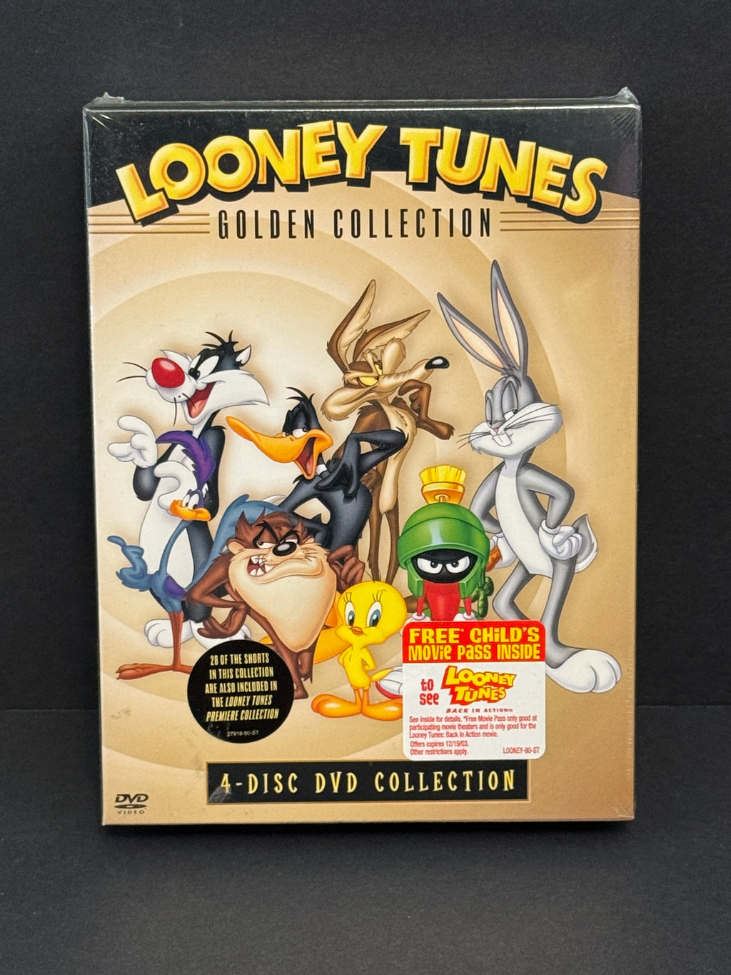 Looney Tunes Golden Collection Volume 1 DVD 4-Disc Box Set New Sealed Vintage Sticker