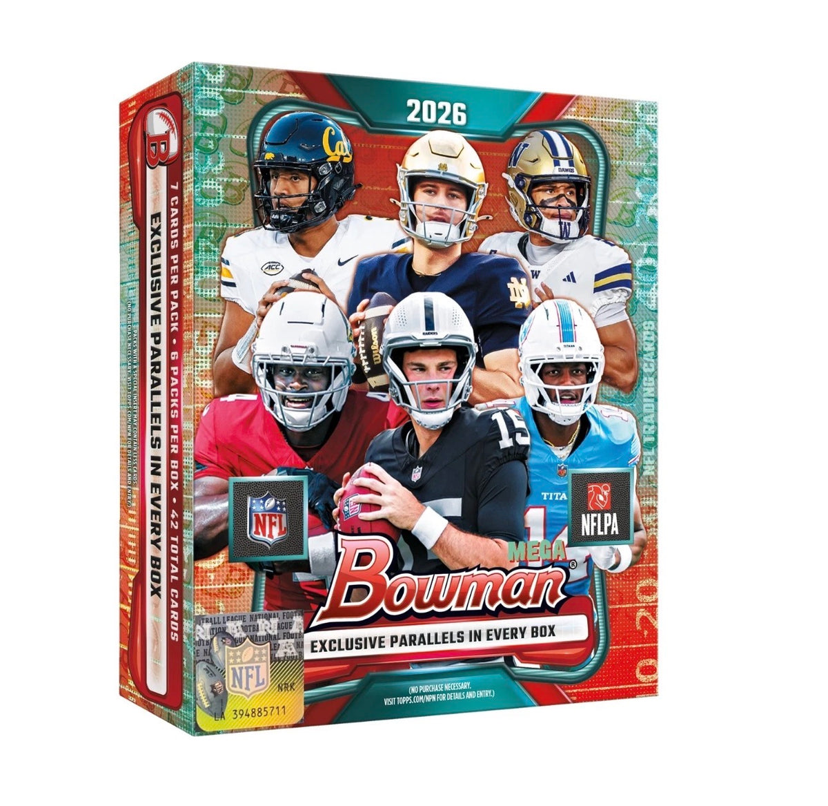 2026 Bowman Football Mega Box – Exclusive Parallels – Factory Sealed