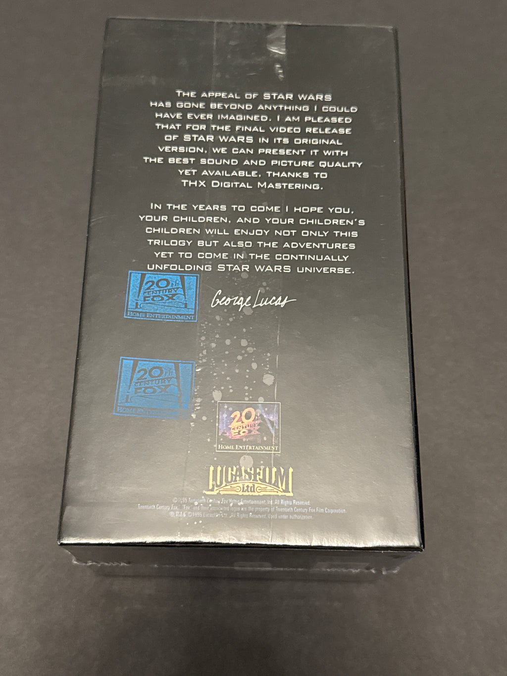 Star Wars Trilogy 90s Giftpack VHS w 20th Century Fox Watermark 1995 NEW Sealed