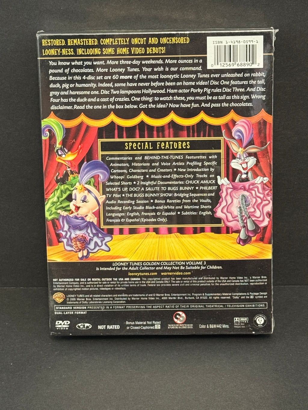 Looney Tunes Golden Collection Volume 3 DVD 4-Disc Box Set New Sealed
