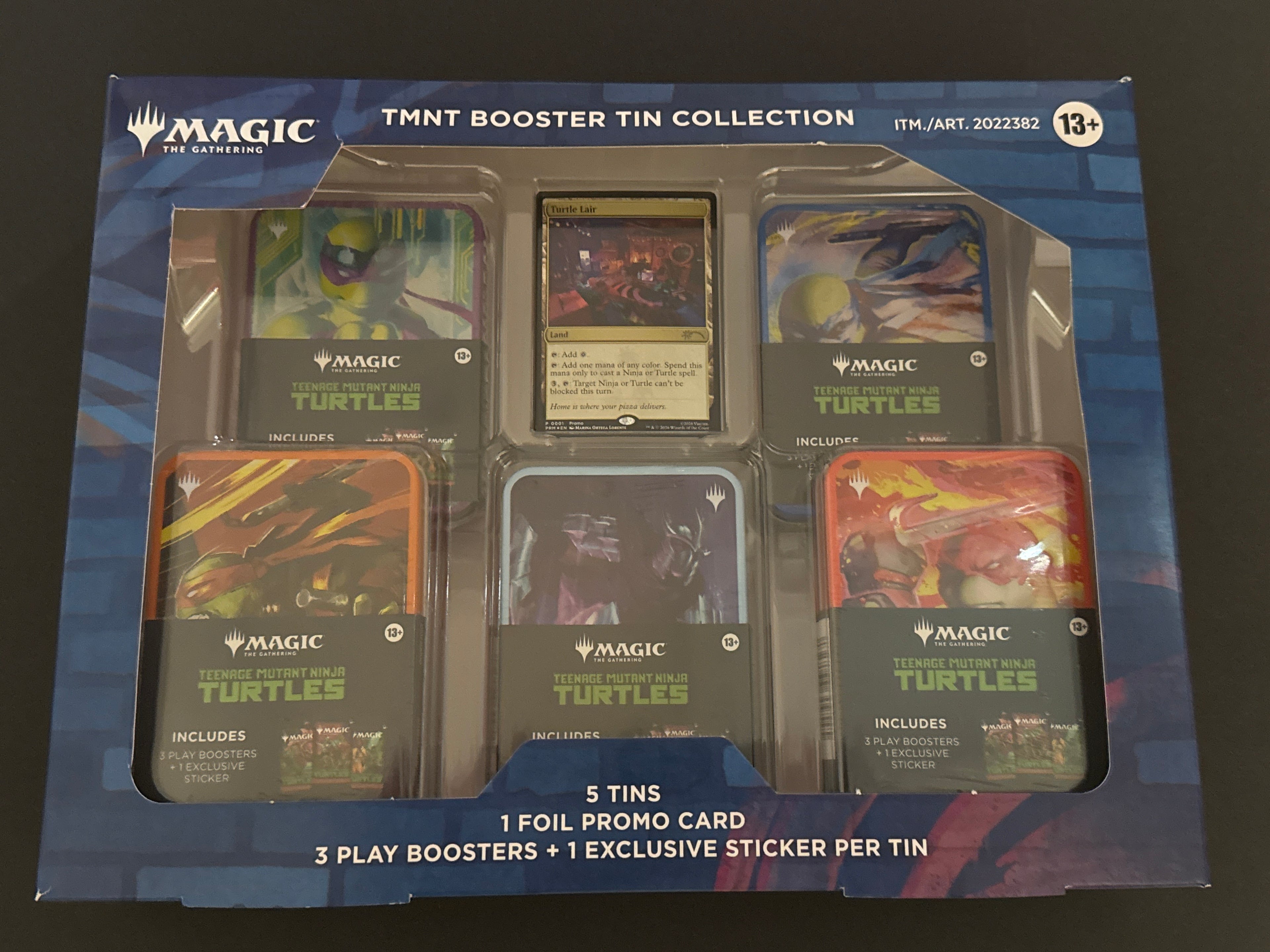 Magic the Gathering TMNT 5 Tin Booster Collection 15 Play Booster Packs Sealed