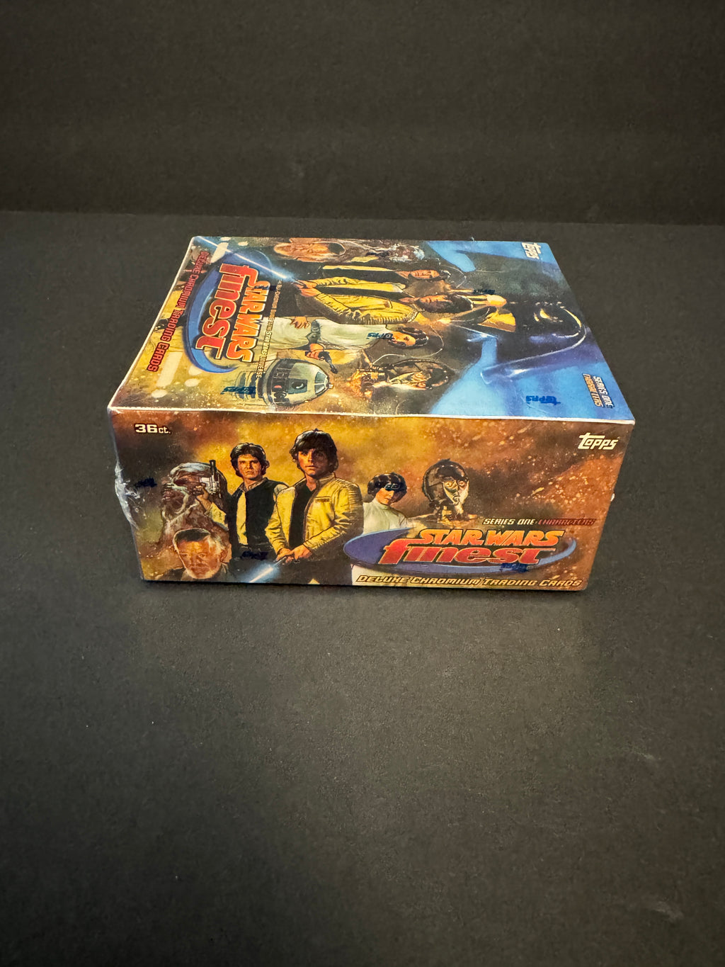 1996 Topps Finest Star Wars Series 1 Characters Deluxe Chromium Trading Cards Hobby Box (36 Packs)