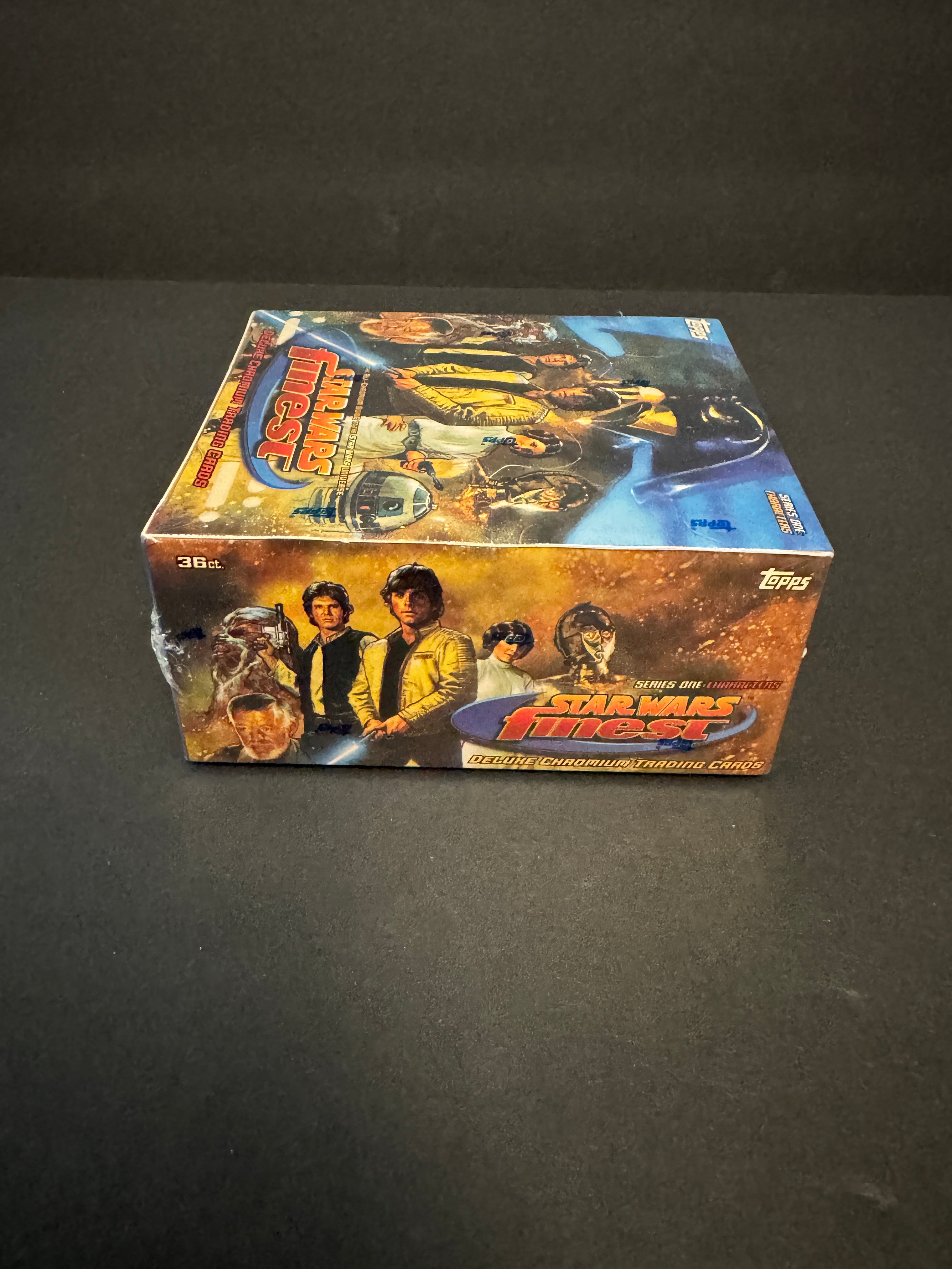 1996 Topps Finest Star Wars Series 1 Characters Deluxe Chromium Trading Cards Hobby Box (36 Packs)
