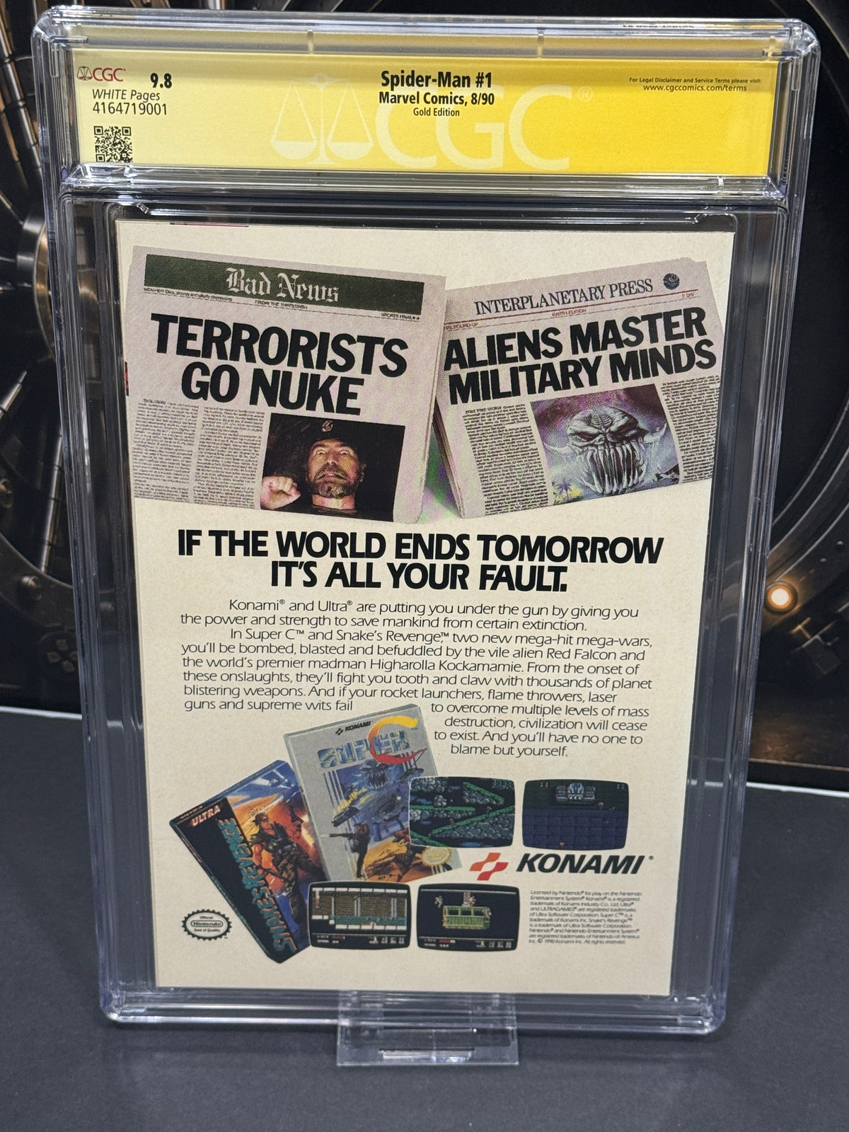 Spider-Man #1 Gold Edition CGC 9.8 Signature Series Signed by Todd McFarlane