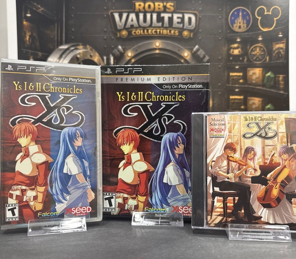 PSP Ys 1 & 2 Chronicles Premium Edition Complete Sealed Game & CD Outer Box Open
