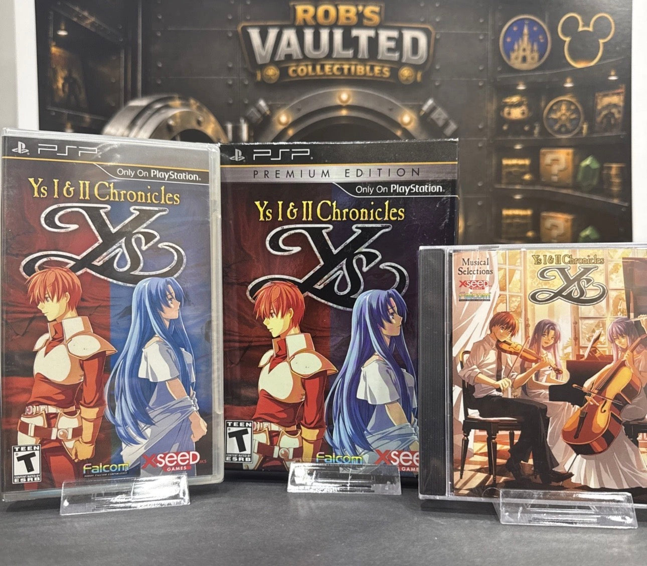 PSP Ys 1 & 2 Chronicles Premium Edition Complete Sealed Game & CD Outer Box Open
