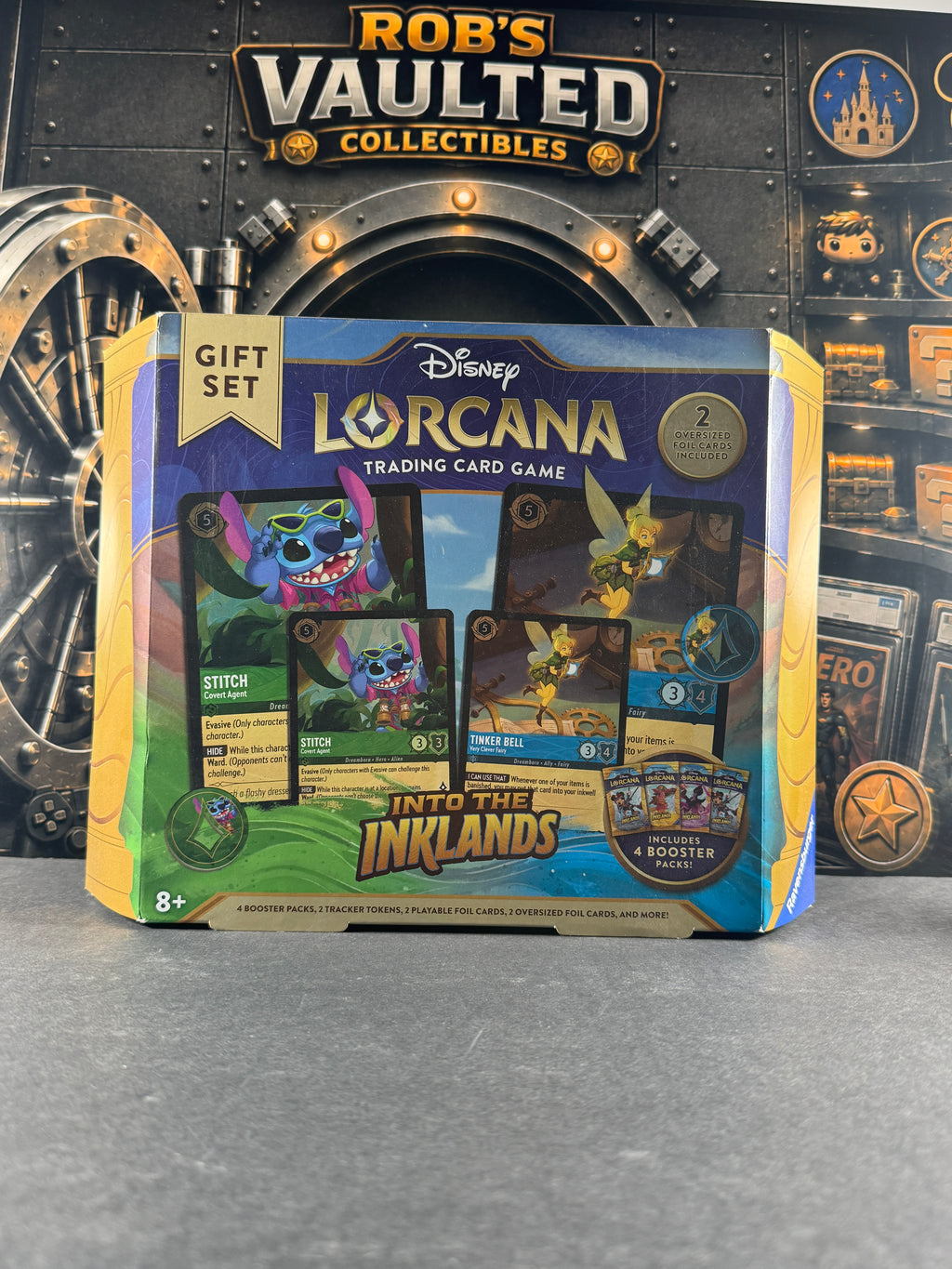 Disney Lorcana Into the Inklands Gift Set – Stitch & Tinker Bell – Factory Sealed