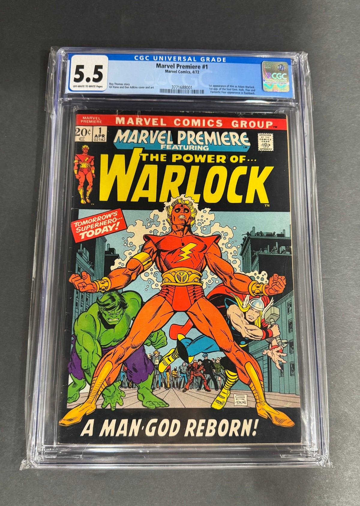Marvel Premiere #1 (CGC 5.5) - 1st Appearance of Adam Warlock & Soul Gem (1972)