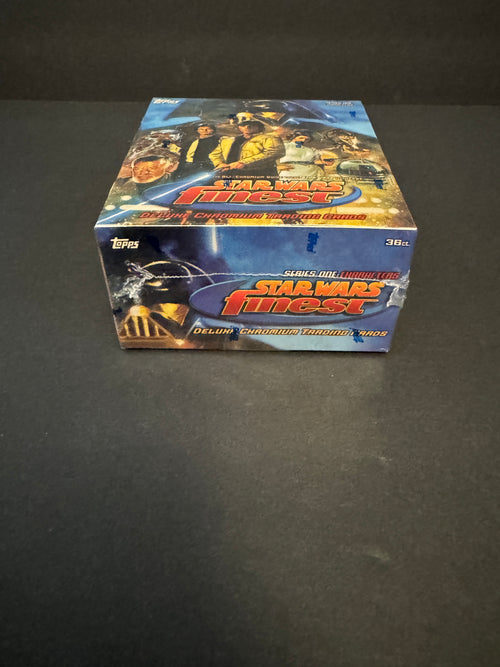 1996 Topps Finest Star Wars Series 1 Characters Deluxe Chromium Trading Cards Hobby Box (36 Packs)