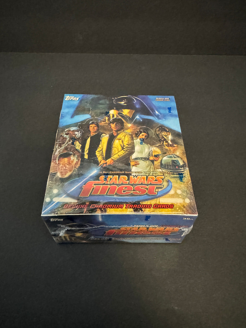 1996 Topps Finest Star Wars Series 1 Characters Deluxe Chromium Trading Cards Hobby Box (36 Packs)
