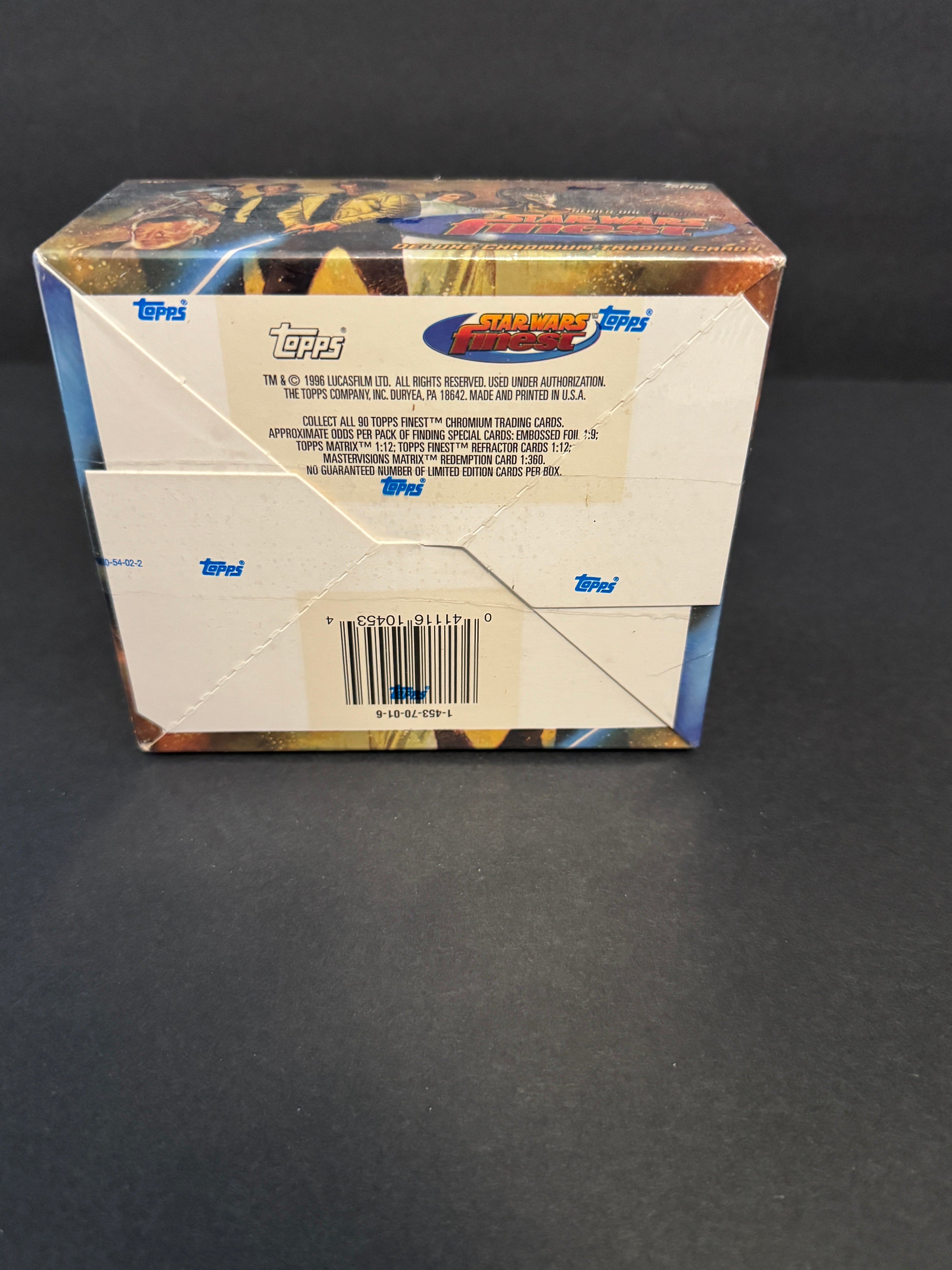 1996 Topps Finest Star Wars Series 1 Characters Deluxe Chromium Trading Cards Hobby Box (36 Packs)