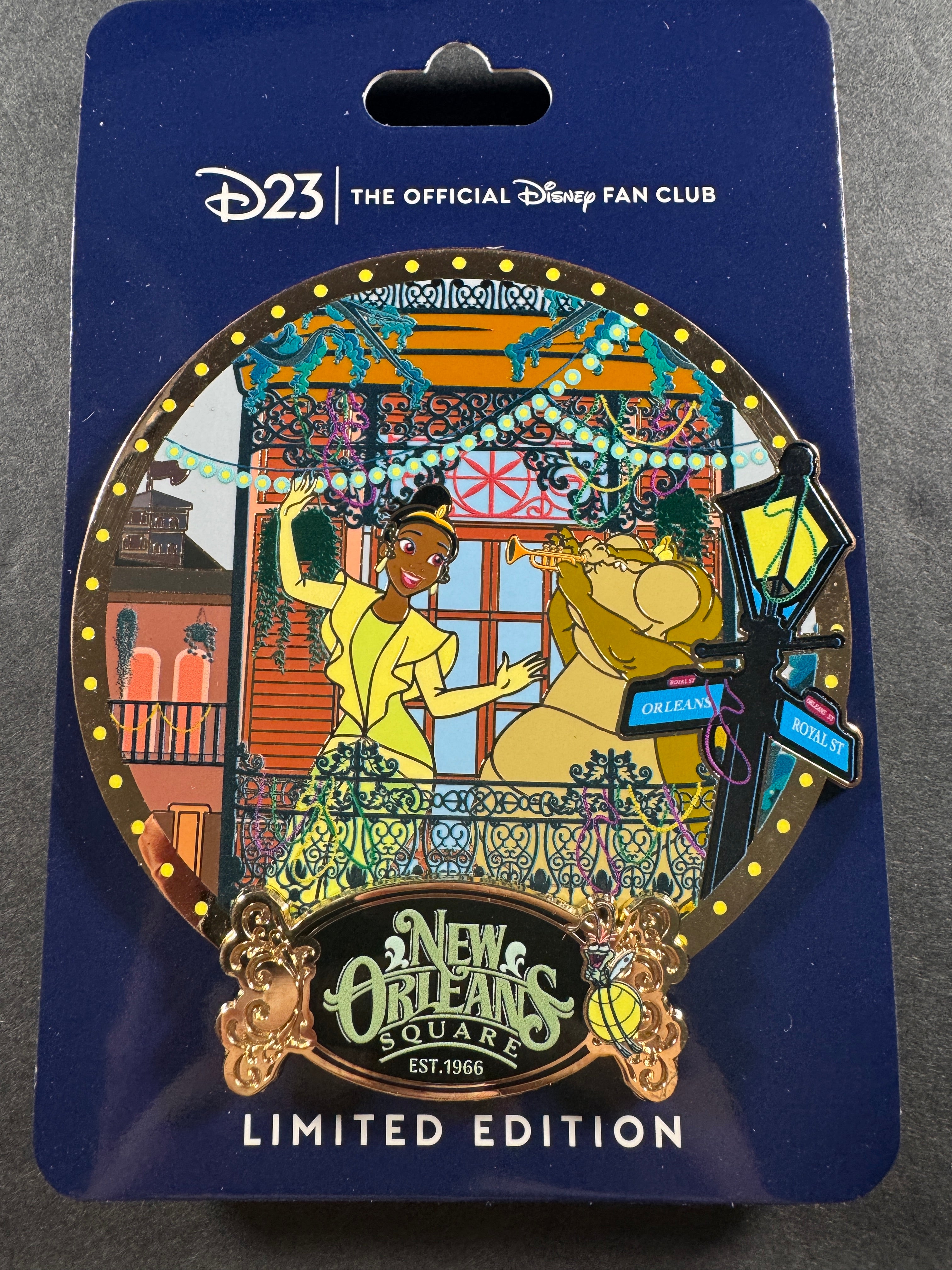 D23 Exclusive Tiana & Louis New Orleans Mini Jumbo Pin LE 1000