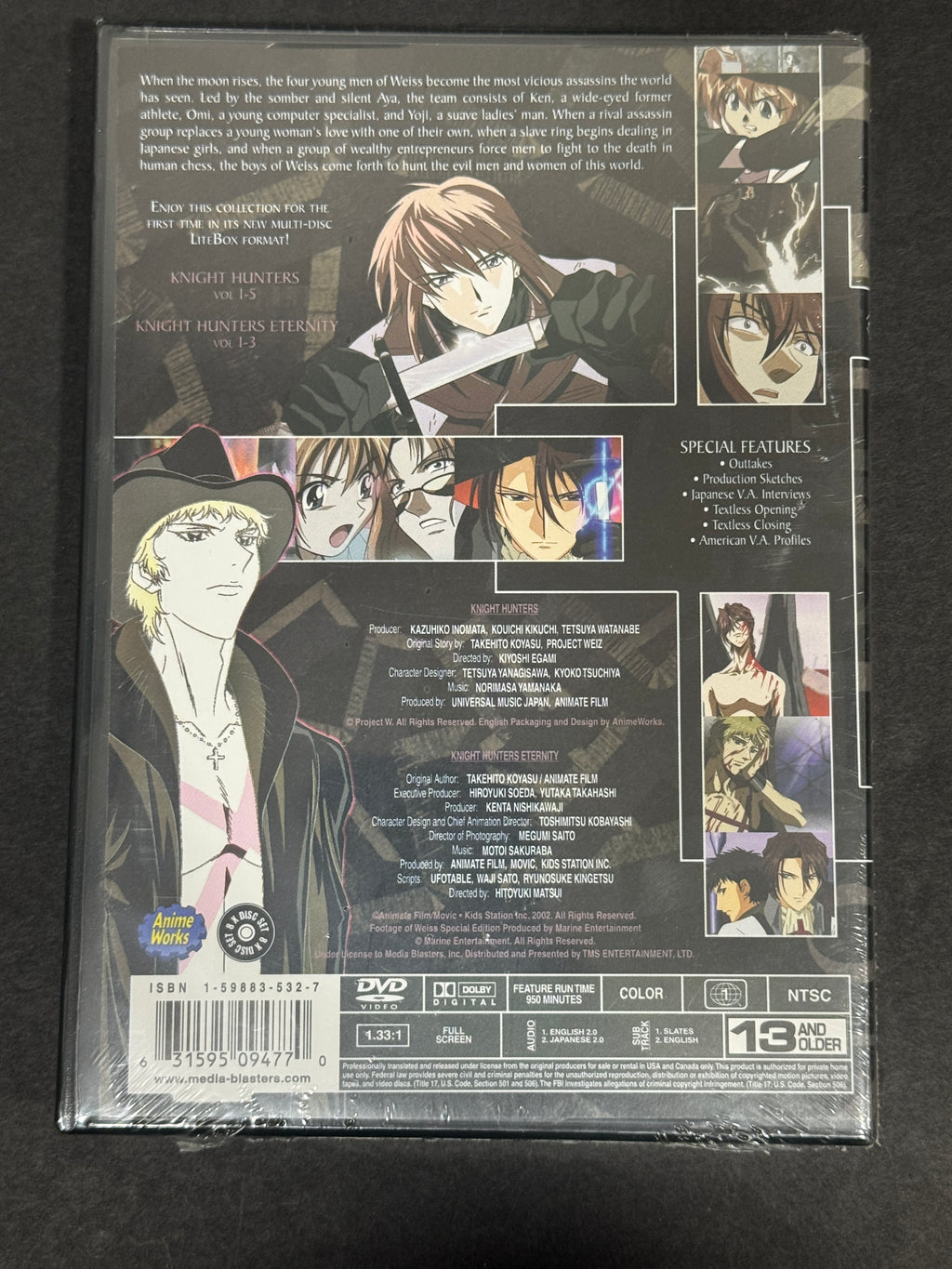 Knight Hunters Weiss Kreuz Complete Collection DVD Anime Works – New Sealed OOP