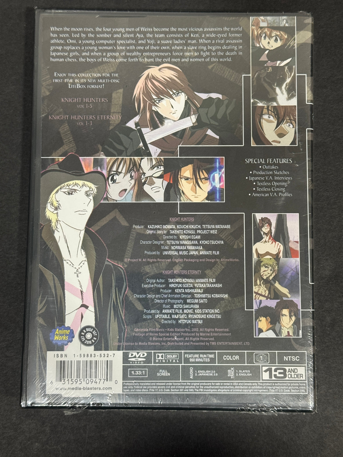 Knight Hunters Weiss Kreuz Complete Collection DVD Anime Works – New Sealed OOP