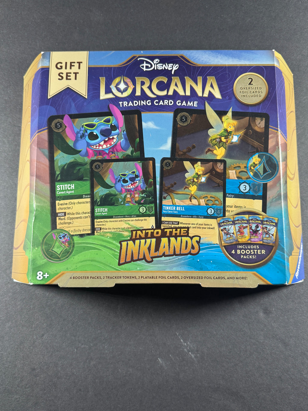 Disney Lorcana Into the Inklands Gift Set – Stitch & Tinker Bell – Factory Sealed