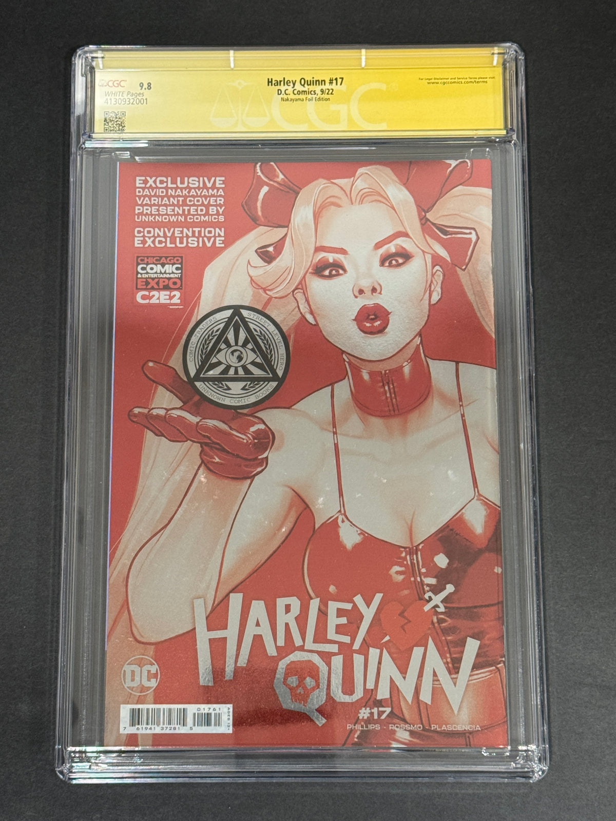 Harley Quinn #17 Nakayama Foil Variant CGC 9.8 Signature Series David Nakayama Sketch & Signed